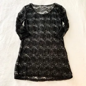 Harley-Davidson Sheer Lace Graphic Tunic‎ Womens Size M Black Biker Y2K HD106BLK thumbnail 7