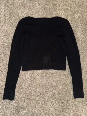 J.Crew Women's Black Scoopneck Stretch Cardigan Top Size S NWT thumbnail 3