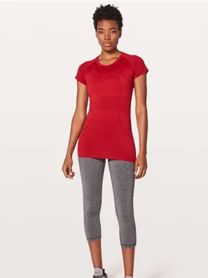 Lululemon Swiftly Tech Short Sleeve Crew Red thumbnail 3