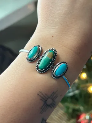 Turquoise cuff bracelet Blue thumbnail 1