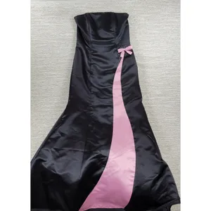 VTG Gunne Sax Jessica McClintock Gown 5/6 Black‎ Pink Satin Fairy Formal Dress thumbnail 3