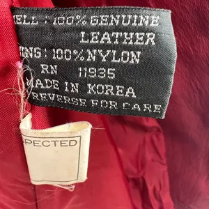 Pelle red leather M mid length trench vintage retro outdoor 70s 80s thumbnail 11
