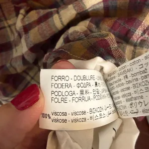 Zara Ecru Maroon Plaid Long Sleeve Ruched Flounce Flare Blogger Mini Dress Small thumbnail 9