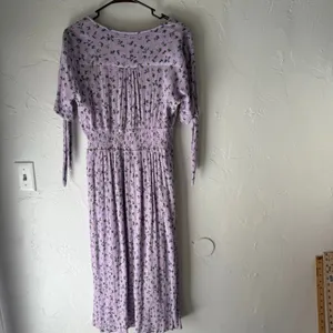 Reborn J Large Purple Floral Cottage Smocked Babydoll Midi‎ Dress Kentucky Derby thumbnail 4