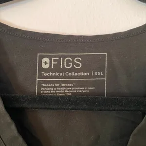 FIGS Black Catarina Scrub Top Uniform Nurse Doctor Medical Women's size XXL thumbnail 2