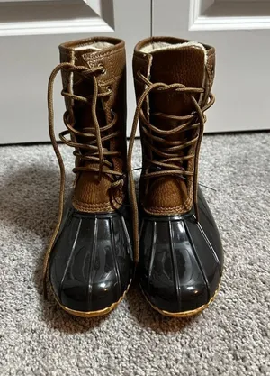 JBU Brown & Black Waterproof Winter & Rain Boots Size 6 thumbnail 1
