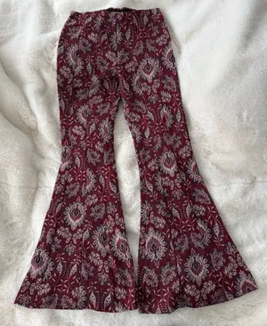 Anthropologie Patterned Bell Bottom Pants thumbnail 1