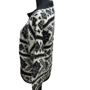 NOMADIC TRADERS Hand Made 100% Wool Cardigan Button Sweater Chunky Knit Size M‎ thumbnail 3