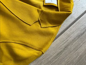 Carolina Belle Mustard Single-Breasted Long Trench Coat thumbnail 5