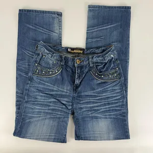 True Religion Y2K Denim Jeans with Gold Accents thumbnail 1