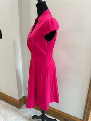 Betsey Johnson NWOT Y2K Pink Label Sz 8 Dress Fit Flare Cap Sleeve thumbnail 3