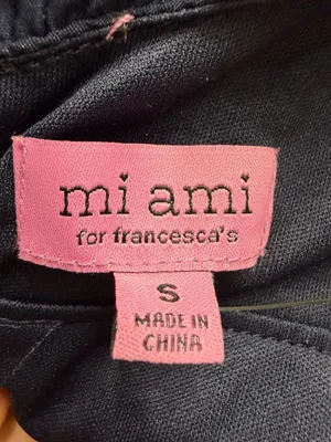mi ami for francesca's Navy Ruffle Tiered Midi Dress thumbnail 6