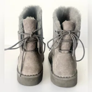 UGG Naiyah Suede fur lined Ankle Boots grey 9 thumbnail 8