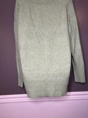 Aerie Sweater Womens Medium Green V Neck Relaxed Knit Pullover Cozy Oversized thumbnail 7