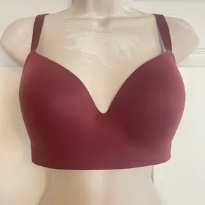 Victoria's Secret Smooth Longline Wireless‎ Bra - Wine thumbnail 1