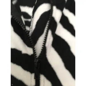 Nick & Nora Adult Unisex Zebra Print Footed Onsies Pajamas Size M Black White thumbnail 5