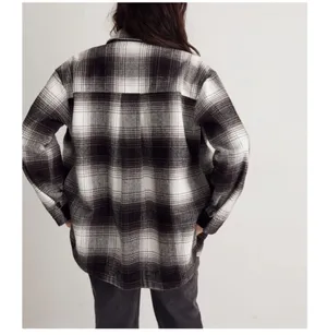 Madewell twill flannel shirt-jacket in windowpane plaid thumbnail 3