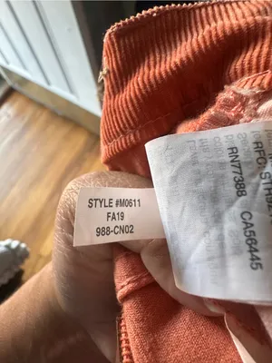 Madewell Perfect Vintage Straight Corduroy Jeans 28T Rust Orange Classic Fit thumbnail 9