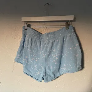 P.J. Salvage Light Blue Splatter Sweat Shorts Pajama Shorts‎ sz Medium thumbnail 3