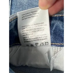 Risen Button Fly Cropped Flare Jeans Size 25 Distressed Light Wash Denim thumbnail 7