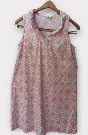 CROWN‎ & IVY Pink & Green Garden Party Signature Dress Size SP 6 for $36 thumbnail 1