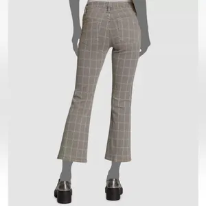 FRAME Le Crop Mini Boot Window Pane Plaid Pants Size 24‎ thumbnail 2