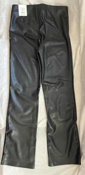 High-Waisted Faux Leather Leggings thumbnail 5