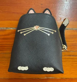Kate Spade Jazz Things Up Cat Coin Purse WLRU3071 Black Leather Rare thumbnail 1