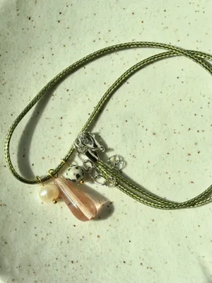 Handmade Czech glass beads mix boho fairy whimsy retro necklace🌿✨ thumbnail 5