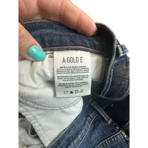 AGOLDE‎ Denim Jean Shorts Size 25 Jorts Cut Off Stretch Mid Rise Stretch #A13-10 thumbnail 4