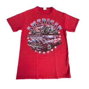 Fruit of the Loom Vintage American Power Red Cars T-shirt thumbnail 1
