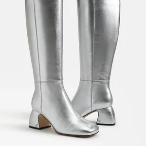 Circus by Sam Edelman Oaklyn Wide Calf Womens Boots Soft Silver 6 thumbnail 4
