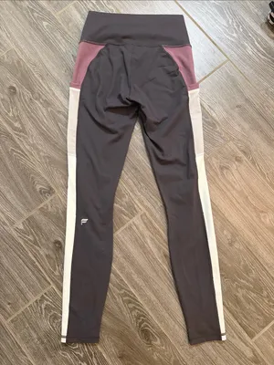 Fabletics On-The-Go Powerhold Colorblock high waisted Leggings XS Gray w/pockets thumbnail 5