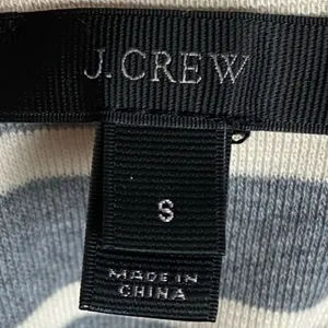 J. Crew • White Grey Black Striped Boatneck Top thumbnail 4