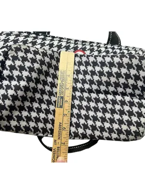 Igloo Houndstooth Insulated Soft Cooler Lunch Tote Bag Canvas Reusable Black thumbnail 5