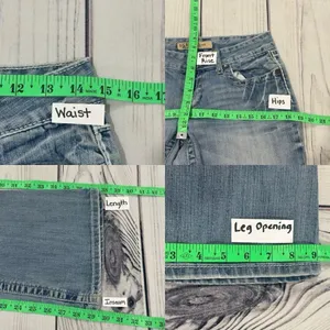 BKE Culture Bootcut Jeans Vintage Sz 28 x 31.5 Low Rise Med/Dark Wash‎ Stretch thumbnail 6