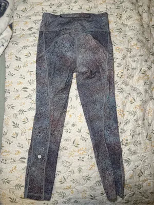 Lululemon Speckled Grey-Blue Performance Leggings thumbnail 2