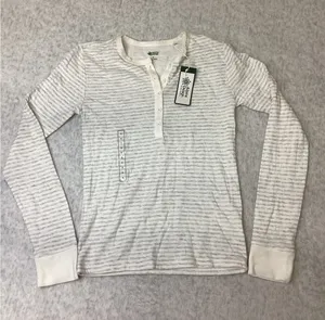 Alpine Design Womens Peak Duofold Henley Top Striped ADW24205SH Small need wash thumbnail 1