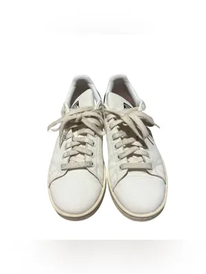 Adidas Stan Smith Women's 7 White Legend Ink Orange Leather Sneaker Low Top Prep thumbnail 6