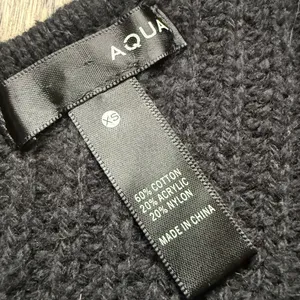 Aqua Asymmetrical One-Shoulder Rib-Knit Balloon Sleeve Black Sweater Size XS thumbnail 3