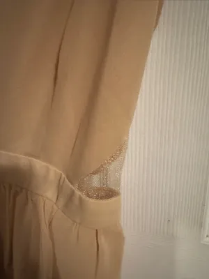 SHEIN Halter Maxi Dress in Beige Cream Tone thumbnail 4
