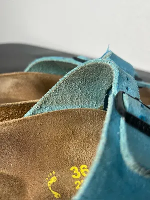 Birkenstock Blue Sydney Two Strap Leather Sandals EU 36 thumbnail 5