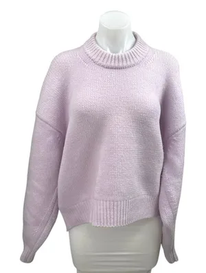 Alexander Wang Womens Pink Purple Long Sleeve Oversized Sweatshirt Sweater Top M thumbnail 1
