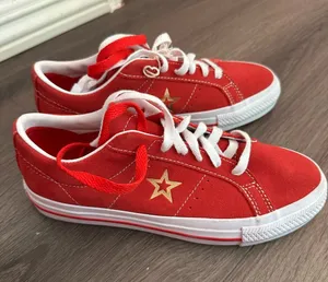 Converse Cons One Star Pro Red Suede Skate Shoes – Unisex Men's 5 / Women's 6.5 thumbnail 1