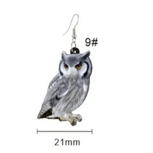 Owl earrings Harry Potter Hedwig Acrylic Bundle Me Unique Gift Dark Academia NEW thumbnail 2