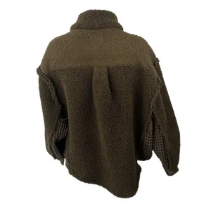 Urban Outfitters BDG Kas Sherpa Fleece Brown Mock Neck Long Sleeve Coat Jacket S thumbnail 4
