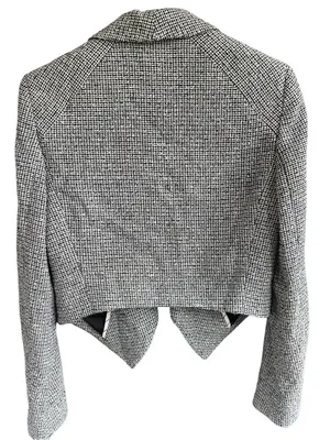 Alice + Olivia Open Front Tweed Cropped Blazer Size thumbnail 6