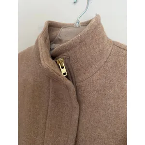 J.Crew Stadium Cloth Coat Women 6 Camel Tan Wool Blend Nello Gori thumbnail 3