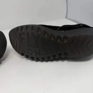 Fly London Suede Wedge Ankle Boots Black Lace Up Back Women Size 38 thumbnail 12
