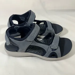 Clarks Cloudsteppers Mira Bay Strappy Sandal Cushion‎ Soft 10m Blue Preowned thumbnail 3